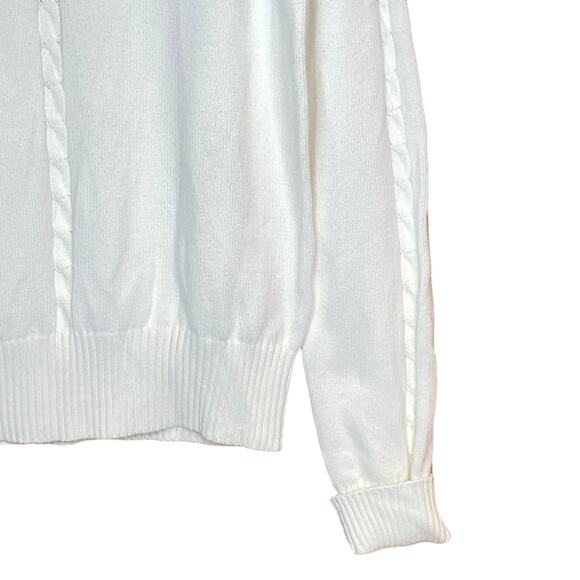 Nike Womens Size XL University of Iowa Hawkeyes White Sweater V Neck Cotton - Picture 5 of 9